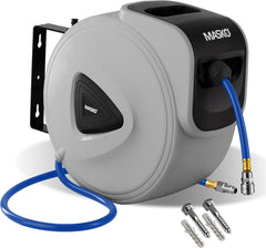 MASKO® Automatische Luchtslang - 30M - Slanghaspel - Grijs