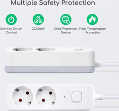 Stekkerdoos - Verlengsnoer - Verlengkabel - 5M - Wit - Aigostar