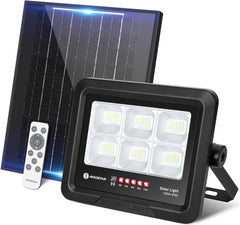Aigostar 10Q4G - Solar Wandlamp - Dag Nacht Sensor - IP65 - Afstandsbediening - Buitenlamp Zonne Energie - 72 LEDS – LED Schijnwerper - 6500K - 100W - Zwart