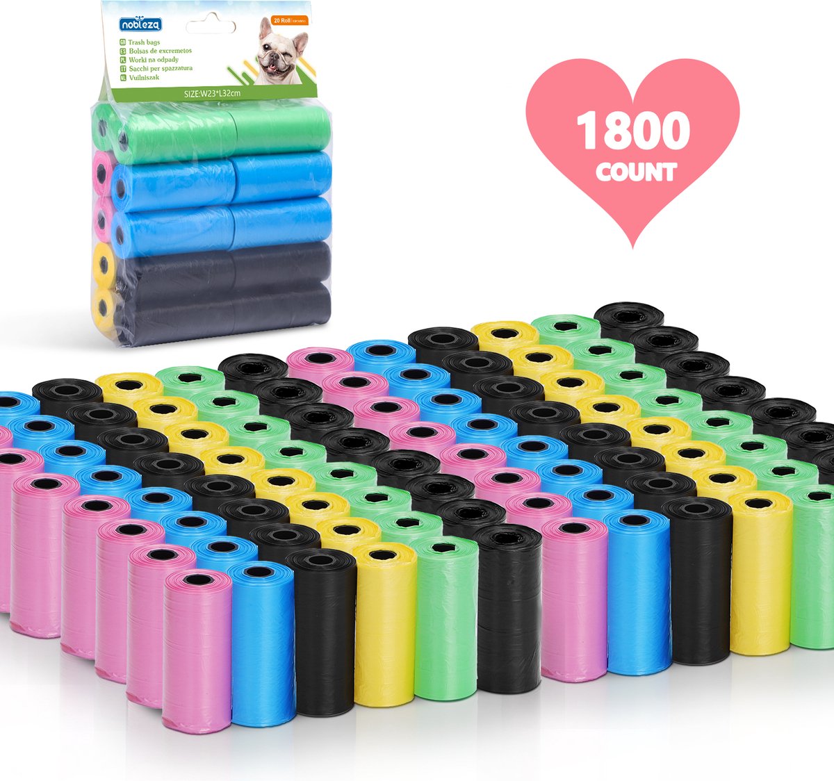 Hondenpoepzakjes - 1800 stuks - Nobleza