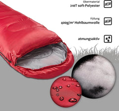 anaterra® Slaapzak Relax22 incl. draagtas - Winter - Koppelbar- Tweewegrits - Dekenmodel - Sleeping Bag