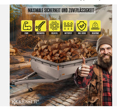 KESSER® Aanhangernet met spankabel - 1,5x2,7m - Zwart