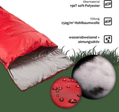 anaterra® Slaapzak Avontuur incl. draagtas - Koppelbaar - Dekenmodel - 3 seizoenen - Zomer - 210 x 70 cm