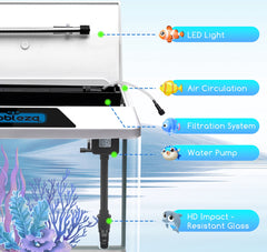 Aquarium Kit - 49,8x29x43,5 cm - 54L - Wit - Nobleza