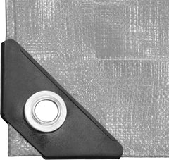 ECD GERMANY Dekzeil Doekzeil met zeilogen 8x12 m 260g/m² in grijs gemaakt van PE •