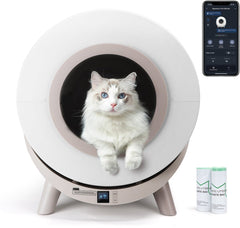 Nobleza Automatische Kattenbak XXL - 80L - Zelfreinigende Kattenbak - Incl. App