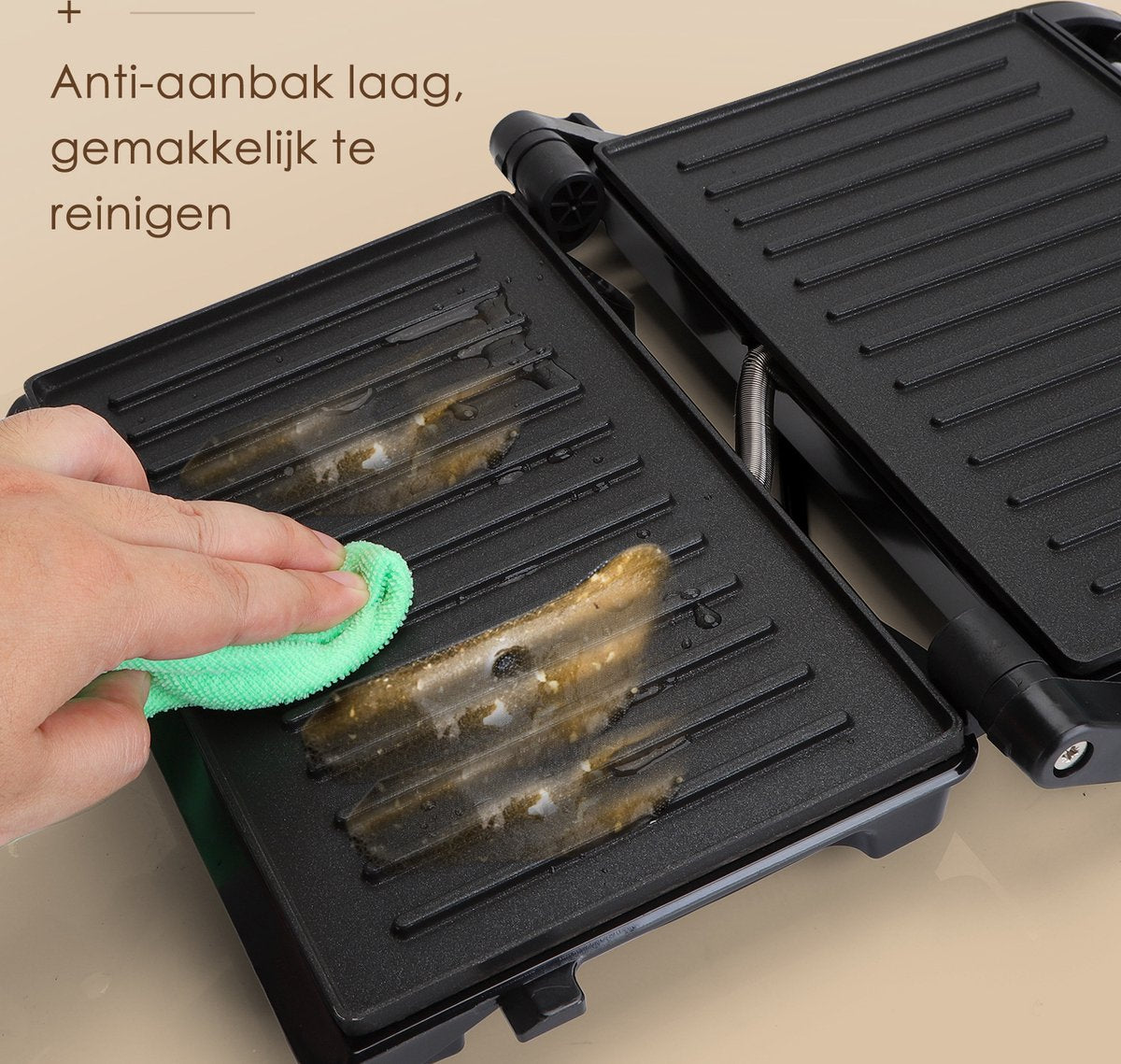 Tosti apparaat - Tosti ijzer - Contactgrill - Grill apparaat - 750W - RVS - Aigostar