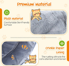 Kattentunnel - Kattenspeelgoed - Kattenspeeltjes - Grijs - Nobleza