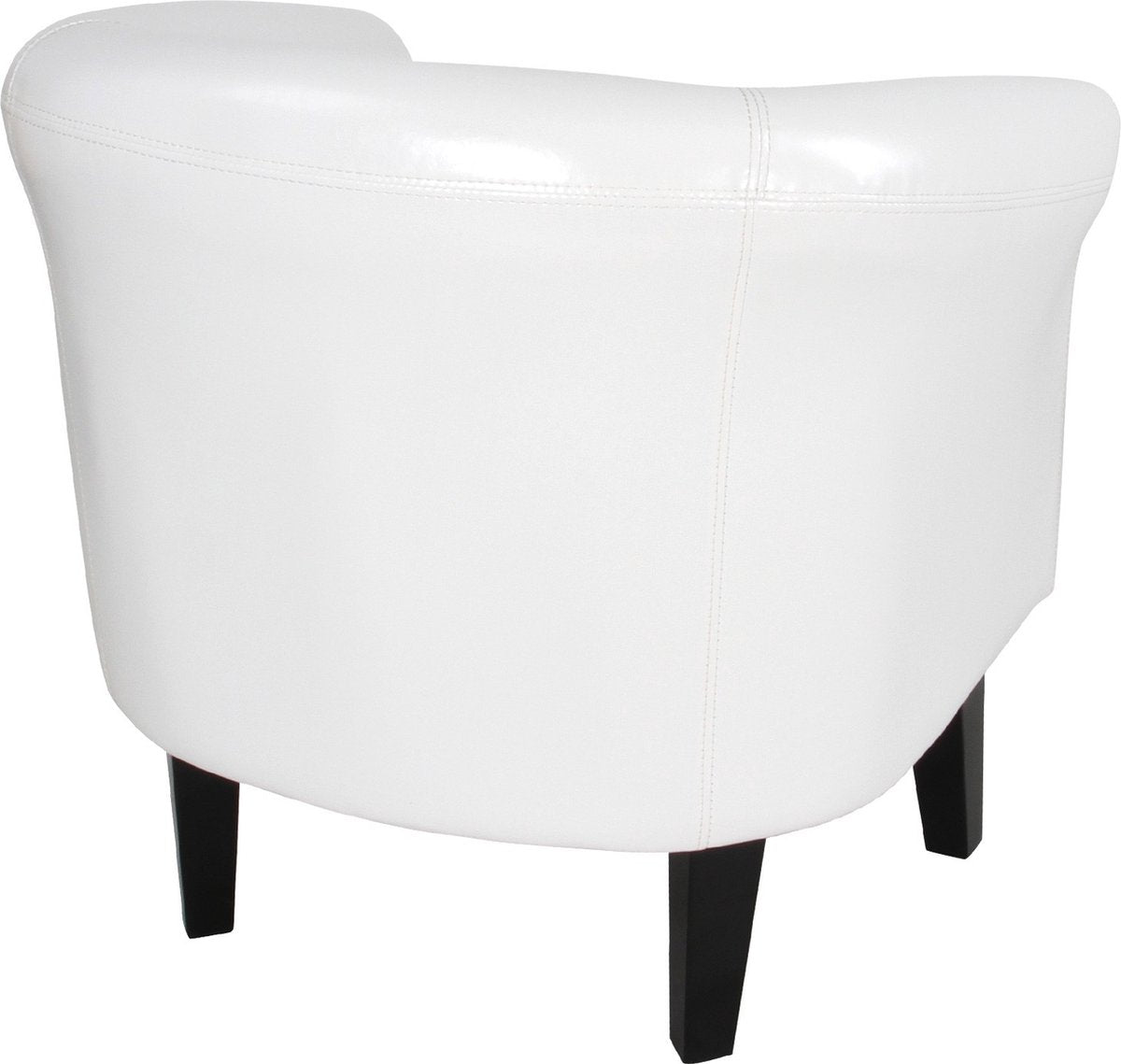 Chesterfield fauteuil met spijkerkoppen, zetel, Wit
