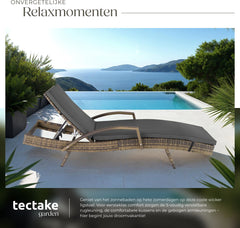 Ligbed - Ligstoel - Zonnebed - Verstelbaar - Bruin - Tectake®