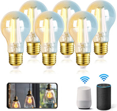 Aigostar LED Filament lamp - Dimbaar - 6W - E27 - 6 Stuks