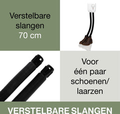 Melissa Schoenendroger - 2 Slangen - 250W - Snel en gemakkelijk je schoenen en laarzen droog - Ook geschikt voor Wintersport en Duikpakken - 16540009 - Wit •
