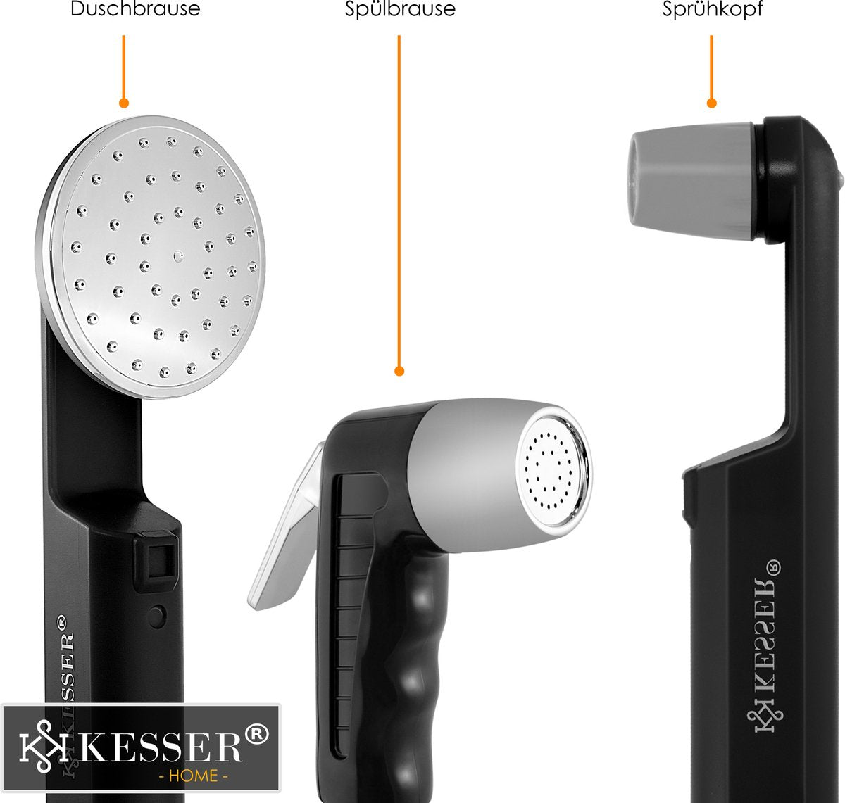 KESSER® Campingdouche - Tuindouche - Mobiele douche - Zwart