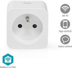 Nedis SmartLife Slimme Stekker - Wi-Fi - IP21 - Energiemeter - 3680 W - France / Type-E (CEE 7/6) - 0 - 55 °C - Android / IOS - Wit - 1 Stuks