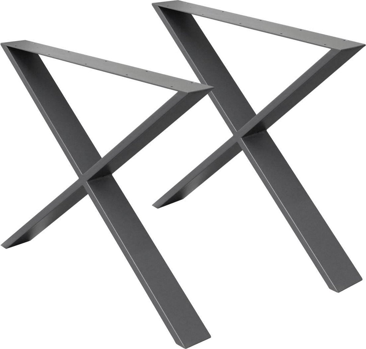 Tafelpoten - Metaal - 60x72 cm - Antraciet - ECD Germany