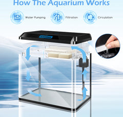 Aquarium Kit - 49,8x29x43,5 cm - 54L - Zwart - Nobleza
