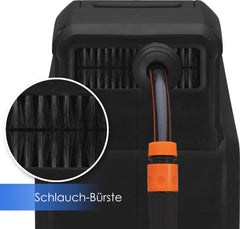 Wandslangenbox - Tuinslanghaspel - Tuinslang met haspel - 20 meter - Zwart •