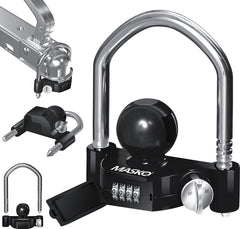 MASKO® Disselslot - Koppelingsslot - Aanhangwagenslot - Zwart