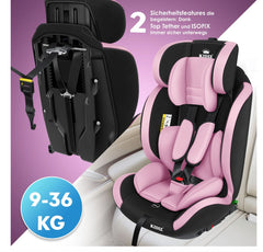 KIDIZ® Autostoeltje - 5-punts veiligheidsgordel - Roze