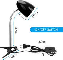 Aigostar LED klemlamp - E27 - Zwart - Excl. lampje