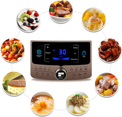 Aigostar Snelkookpan Multicooker - 5,5 Liter - Slow Cooker - Rijstkoker - Stomer