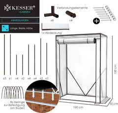 KESSER® Kweekkas - Tuinkas - Broeikas - 50x100x150