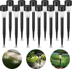 Aigostar Solar Tuinfakkels - 12 stuks - 29,5cm - Tuinverlichting op zonne-energie - IP44 - Tuinlantaarns - Padverlichting - 6500K