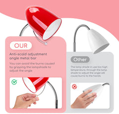Tafellamp - Bureaulamp - Tafellamp slaapkamer - Rood - Aigostar