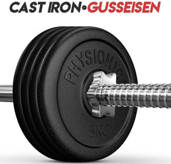 Halterschijven - Halter gewichten - 30 mm - Gietijzer - 4x5 kg - Physionics®