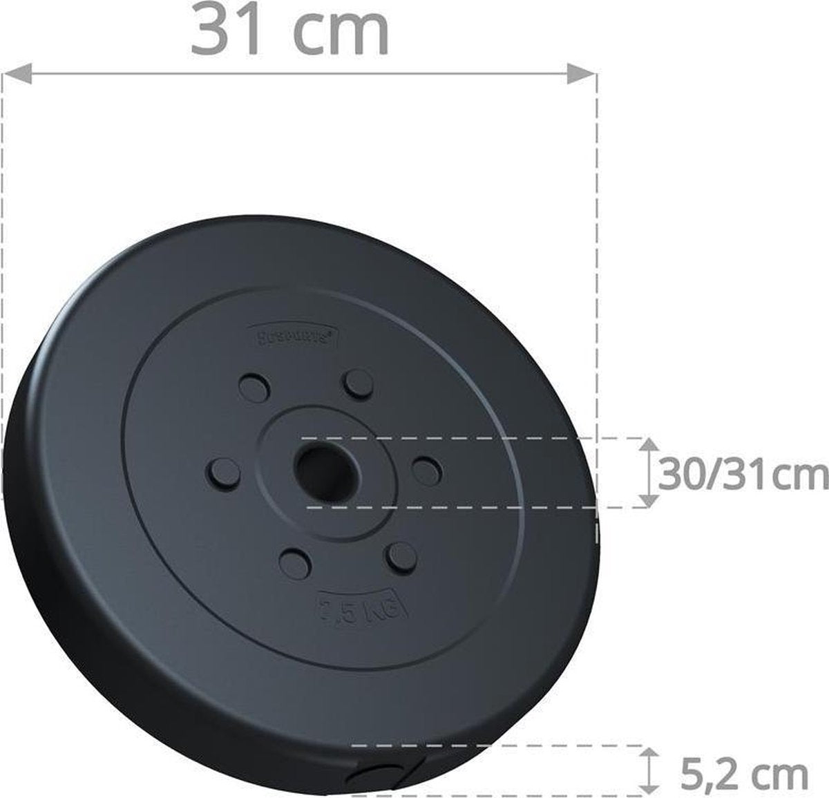 Halterschijven - Halter gewichten - 30 mm - 30kg kg - ScSPORTS®