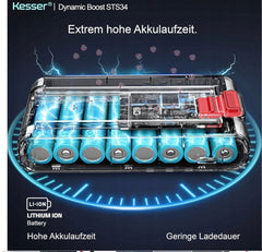 Steelstofzuiger - Draadloos - Stofzuiger Zonder zak - 30KPa - Rood - KESSER®