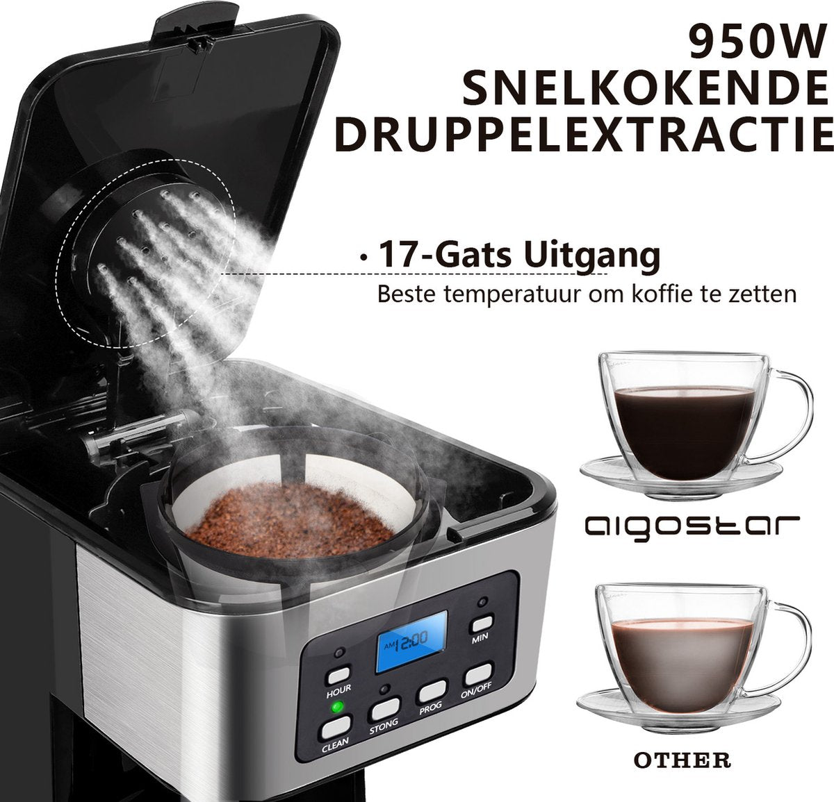 Taylor Swoden Koffiezetapparaat Filterkoffie - Zwart/RVS