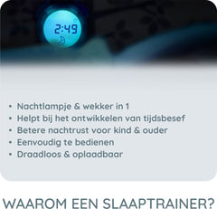 Slaaptrainer voor kinderen - Kinderwekker met Nachtlamp - Wit - Alecto BC-100 •