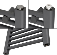 LuxeBath Badkamerradiator Sahara 500x1500 mm, antraciet, recht met zijaansluiting, designradiator handdoekverwarmer, handdoekdroger, handdoekradiator, handdoekverwarmer, badkamerverwarmer