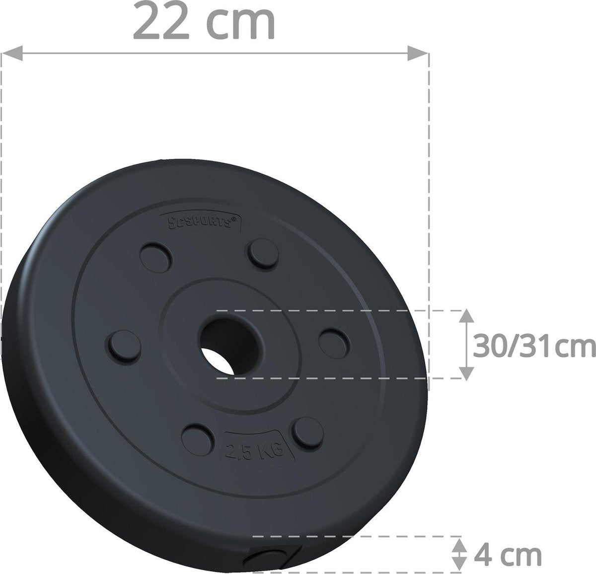 Halterschijven - Halter gewichten - 30 mm - 30kg kg - ScSPORTS®