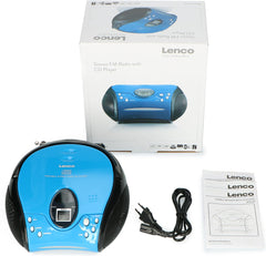 Lenco SCD-24 - Draagbare radio CD speler met AUX-uitgang - Blauw
