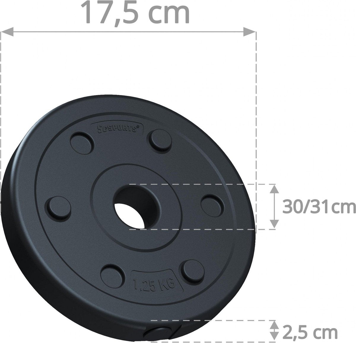 Halterschijven - Halter gewichten - 30 mm - 30kg kg - ScSPORTS®