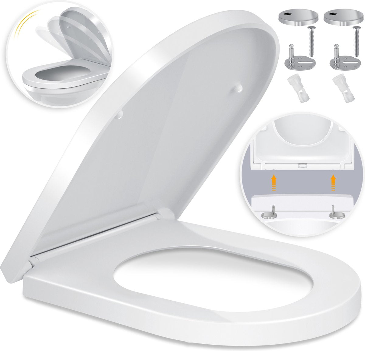 KESSER® WC bril met Soft Close Deksel - Toiletbril - Wit
