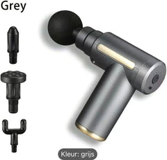 Melissa Massage Pistool - Massage Gun - Oplaadbaar via USB - LED display - 4 Massagekoppen inbegrepen - Massagepistool 16770048 - Zwart •