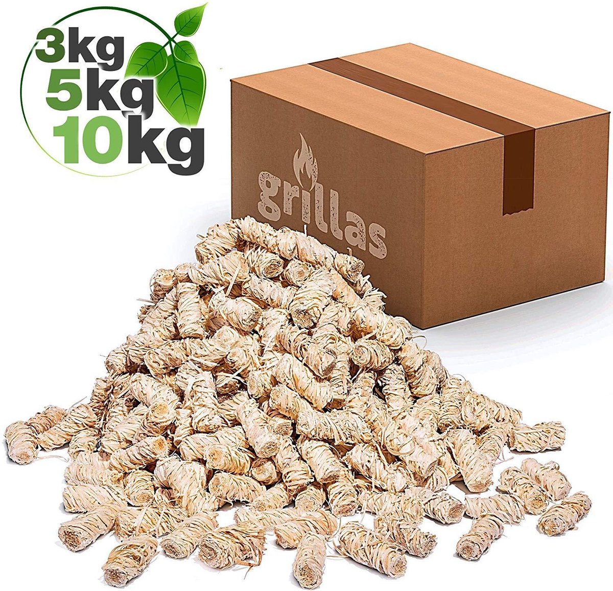 Aanmaakwokkels - Aanmaakkrullen - Aanmaakblokjes - 10kg - Grillas
