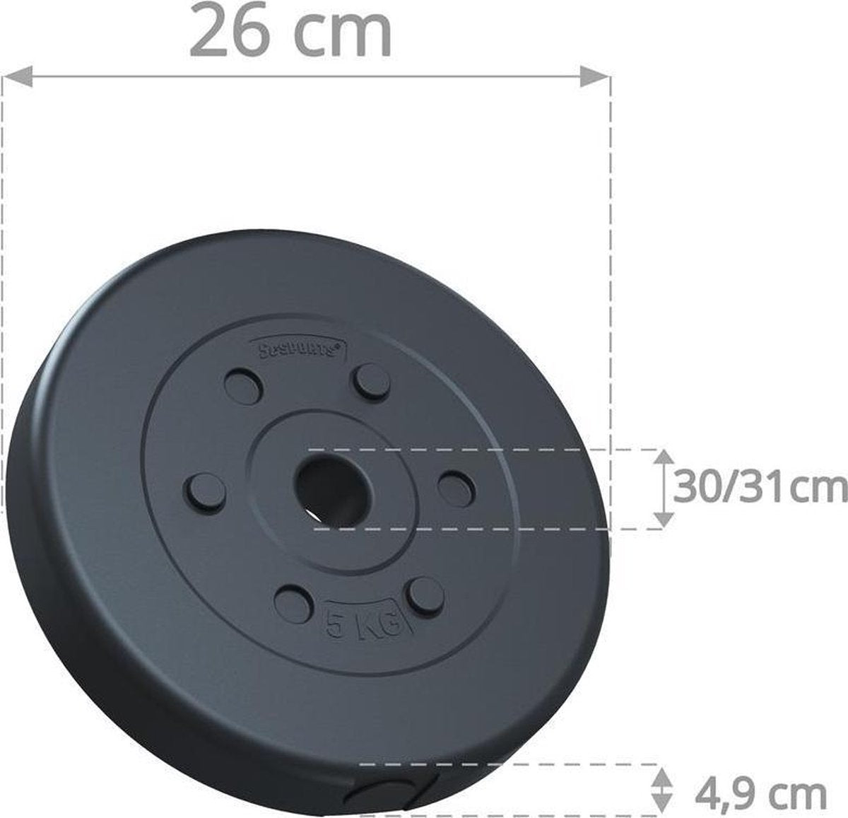 Halterschijven - Halter gewichten - 30 mm - Set - 30kg - ScSPORTS®