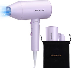 Aigostar Föhn - Haardroger - Reisföhn - Coolshot Functie - 2100W - Paars