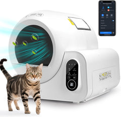 Nobleza SL02 - Automatische Kattenbak XXL - 70L - Zelfreinigende Kattenbak - drievoudig geurverwijderingssysteem - Electrische Kattenbak - Incl. App •