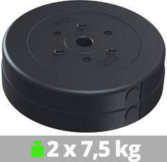 Halterschijven - Halter gewichten - 30 mm - 2x7.5 kg - ScSPORTS®