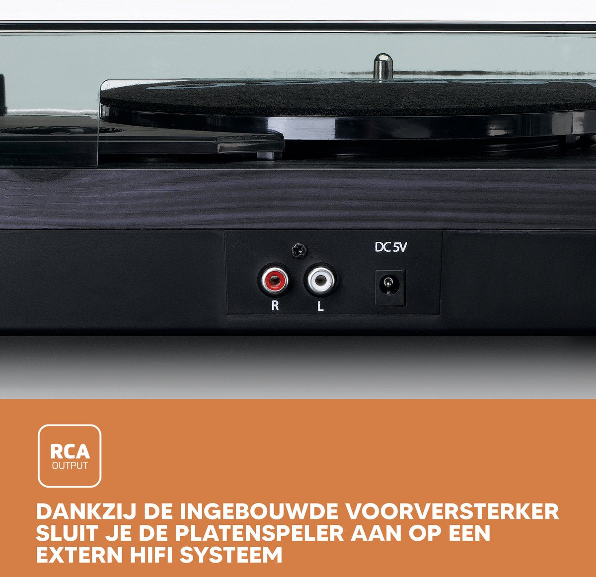 Lenco Platenspeler - Ingebouwde Speakers - Auto-stop - LS-10BK - Zwart •