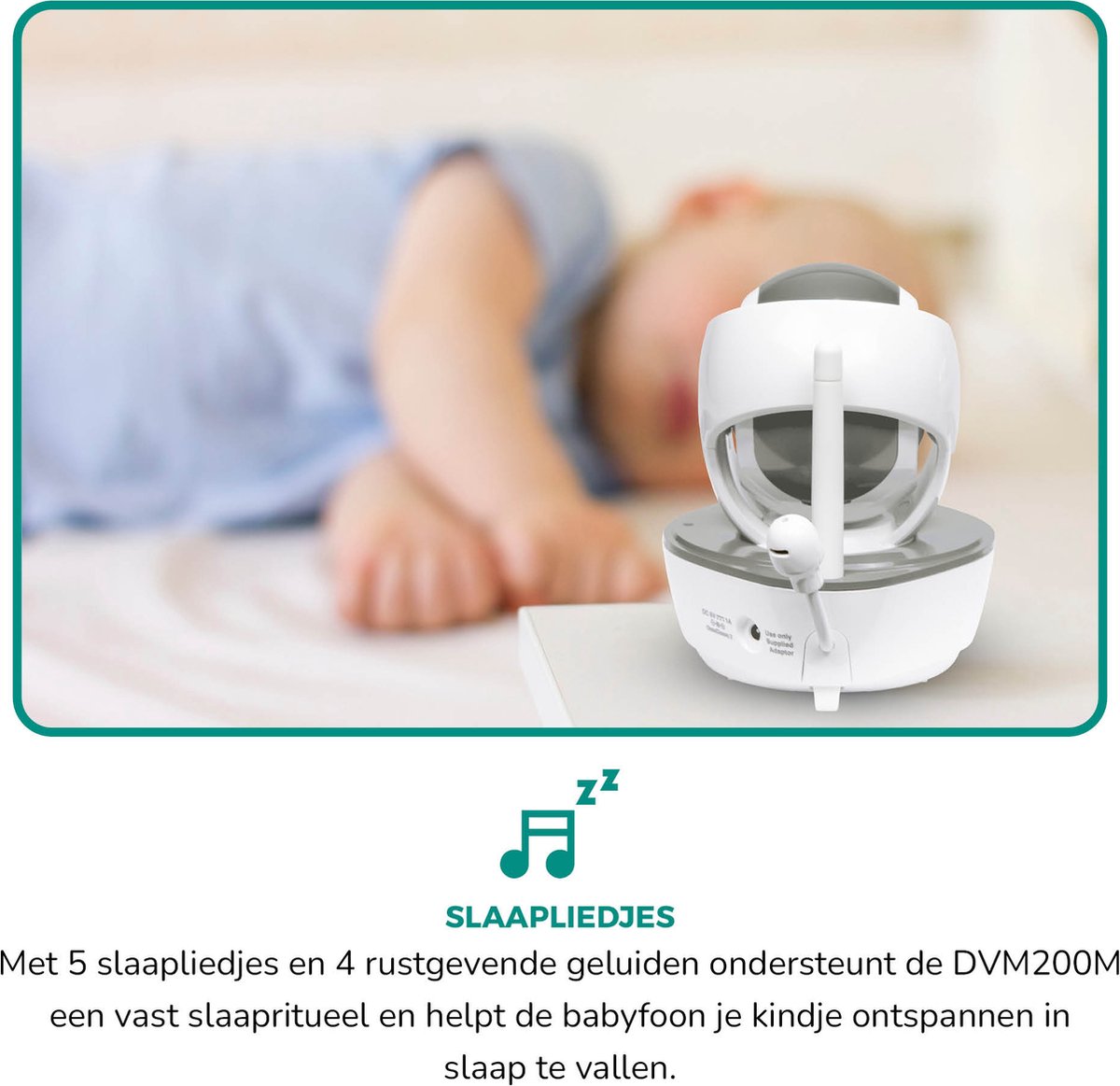 Alecto DVM200MGS - Babyfoon met Camera - Temperatuurweergave - Op afstand beweegbaar - Grijs