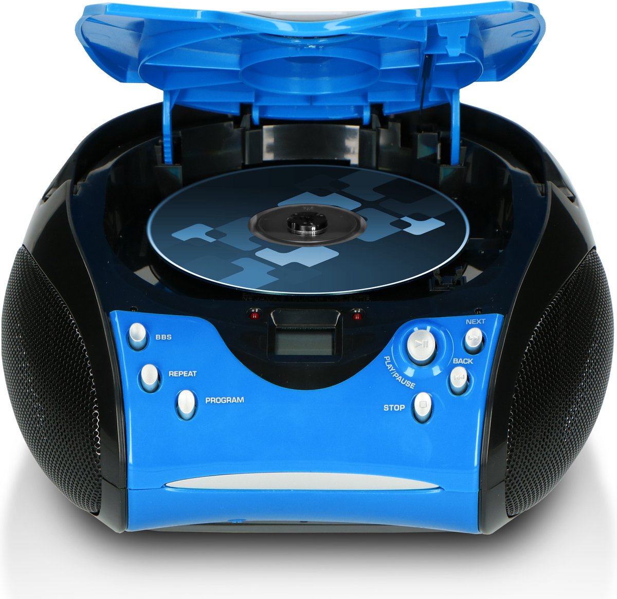 Lenco SCD-24 - Draagbare radio CD speler met AUX-uitgang - Blauw