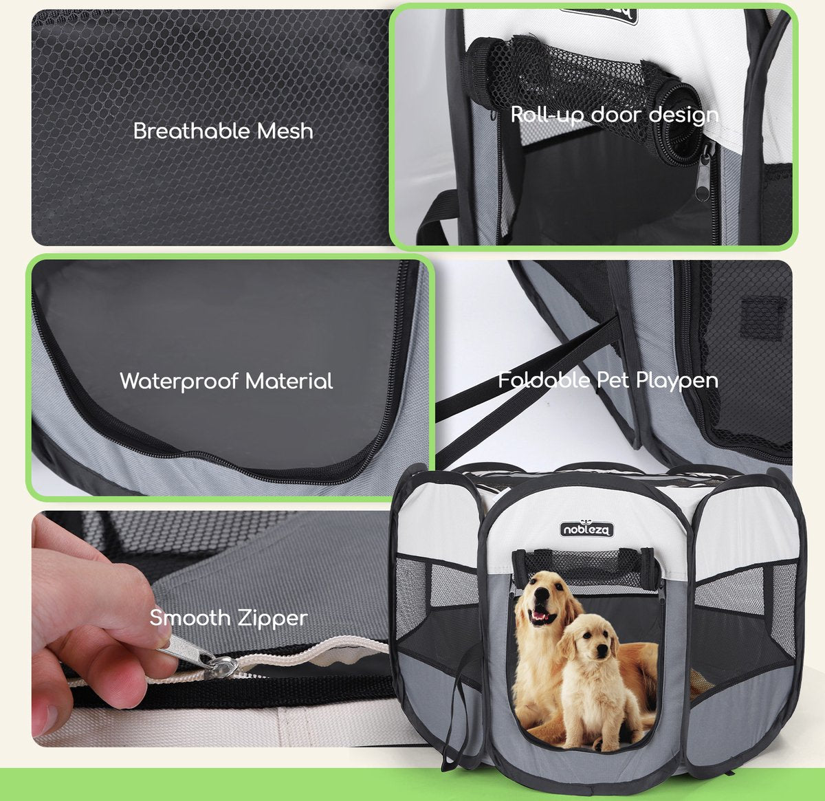Nobleza Puppyren - Konijnenren - Dierenren - 92x92x58cm