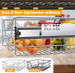 KESSER® Keukenlade - Telescopische lade - 30cm - Zilver