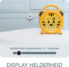 Slaaptrainer voor kinderen - Kinderwekker met Nachtlamp - Tiger - Alecto BC100TIGER •